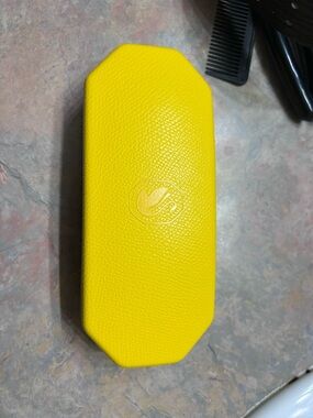 Swarovski Bright Yellow Eyeglass Case with Embossed Logo